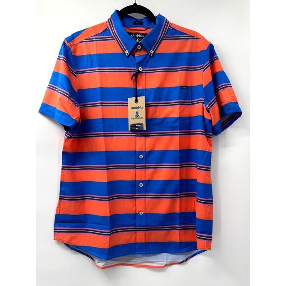 Chubbies Performance Friday Shirt Men's Medium Multicolor Striped Button-Down - Picture 1 of 5